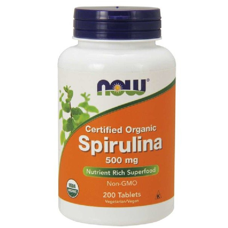 Trawienie Spirulina Now Foods Spirulina Organic 500mg 200tab