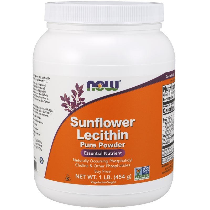 Pamięć i Koncentracja Lecytyna Now Foods Sunflower Lecithin Pure 454g