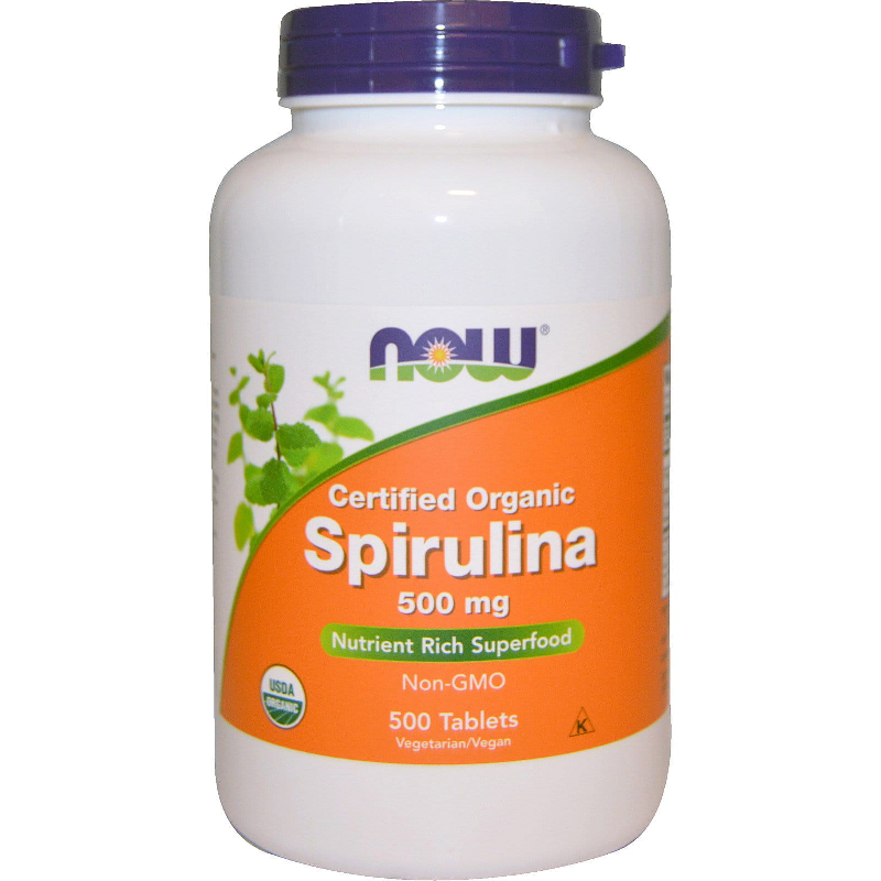 Trawienie Spirulina Now Foods Spirulina Certified Organic 500mg 500tab